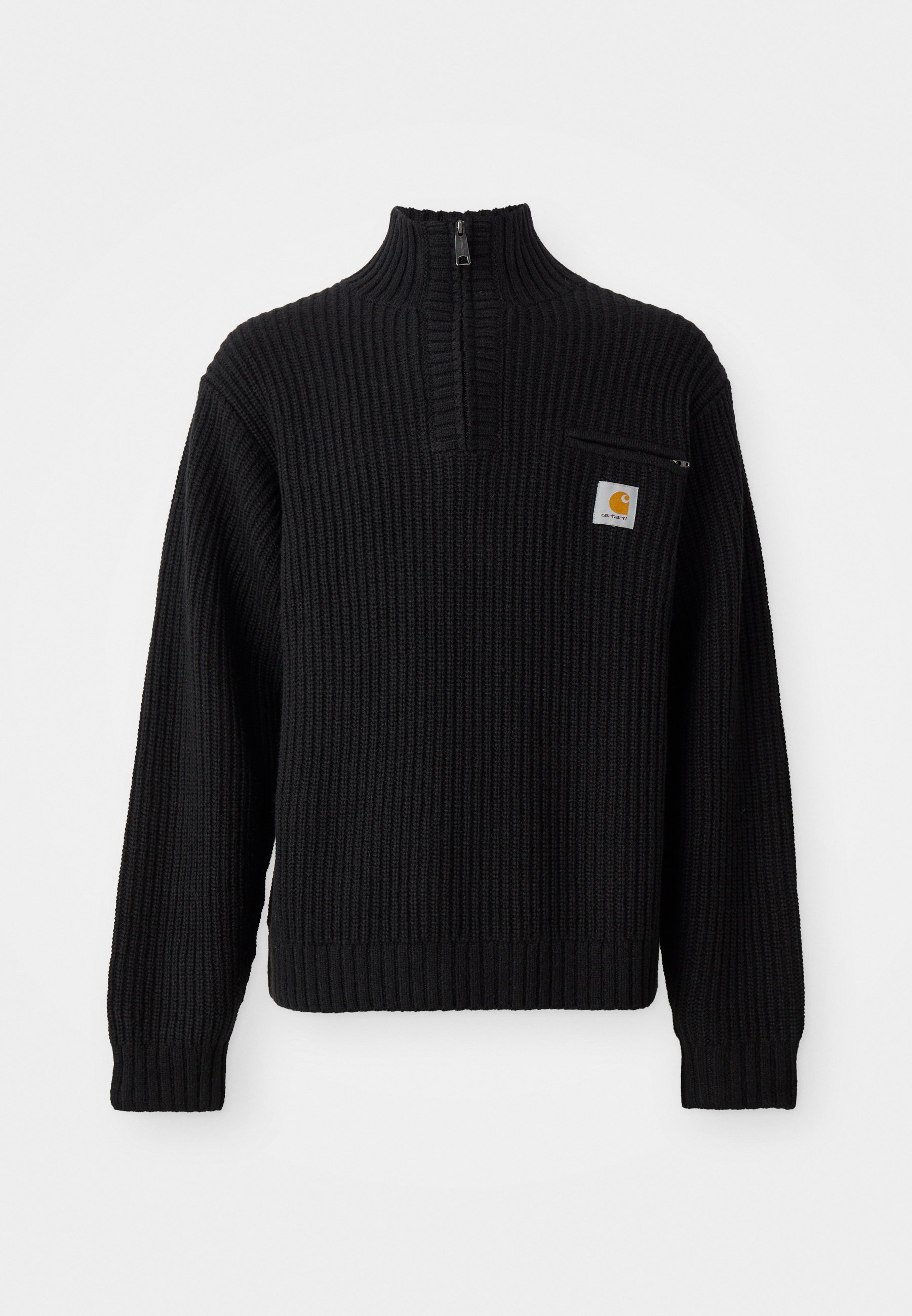 Carhartt WIP DETROIT HALF ZIP - Strickpullover - black/schwarz