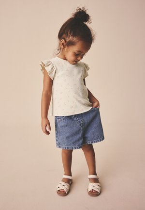 Next, T-shirt imprimé - ecru white ditsy floral