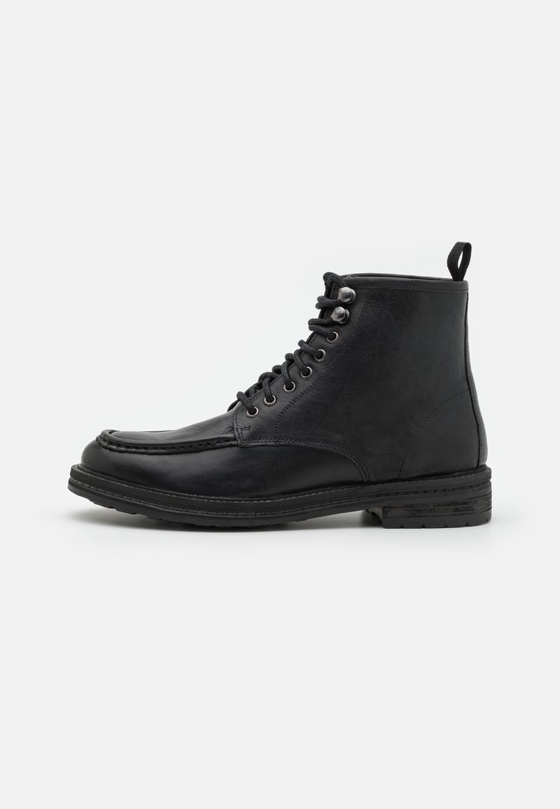 Walk London WOLF APRON BOOT Laceup ankle boots thunder black/black