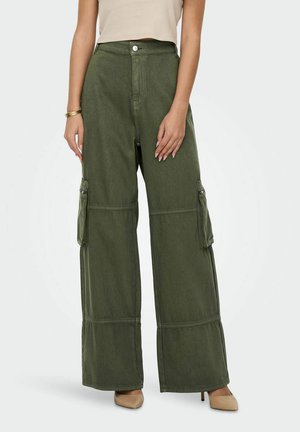 LOOSE FIT - Jeans a zampa - khaki