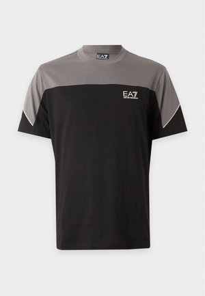 EA7 Emporio Armani, TRAIN ATHLETIC COLOUR BLOCK TEE - T-shirt imprimé - black beauty