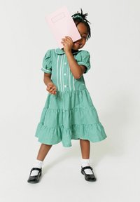 Clarks - GINGHAM SCHOOL AND SCRUNCHIE SET - Abito a camicia - green Immagine in miniatura 1