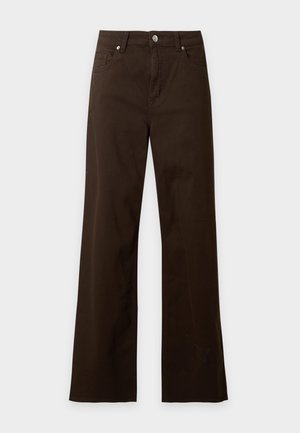 ONLY Carmakoma, CARWILLY HW WIDE COL CRO11 NOOS - Vaqueros boyfriend - dark brown denim