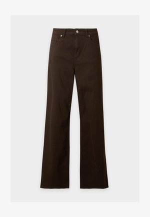 ONLY Carmakoma, CARWILLY HW WIDE COL CRO11 NOOS - Дънки със свободна кройка - dark brown denim
