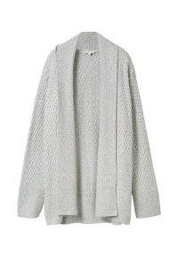 TOM TAILOR MIT STRUKTUR - Strickjacke - morning grey melange