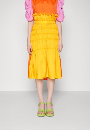 Brogger EXCLUSIVE FREYA SKIRT - Πλισέ φούστα - orange/yellow