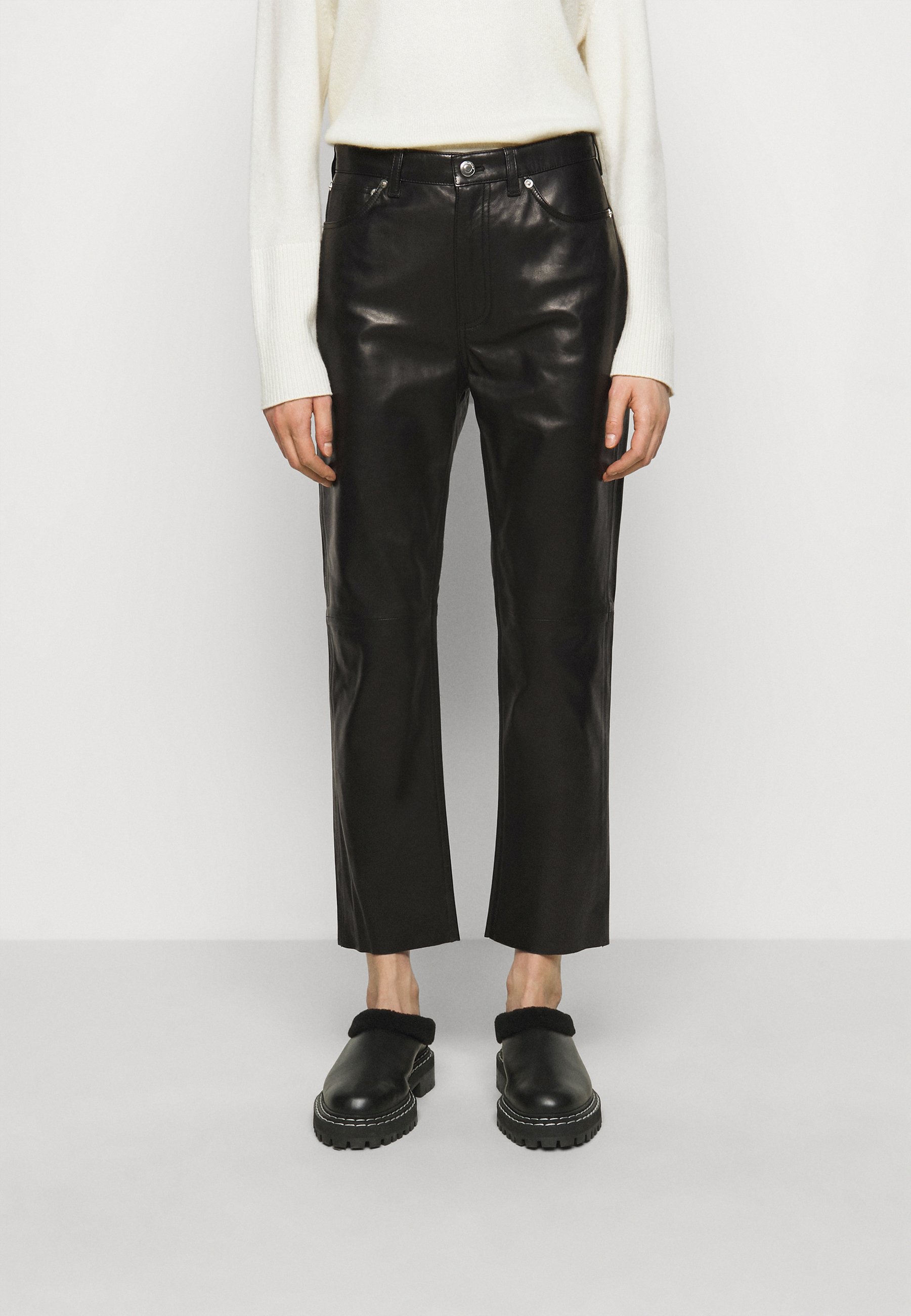 Iro GNEISS TROUSERS - Pantaloni di pelle - black/nero - Zalando.it