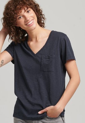 SLUB POCKET - Basic T-shirt - eclipse navy