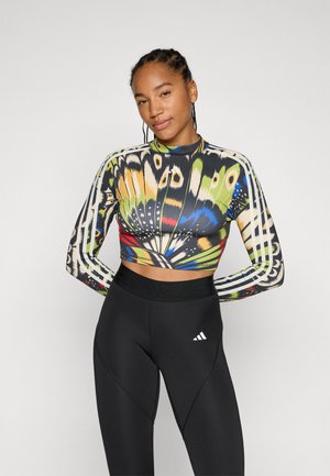 FARM LONGSLEEVE - T-shirt à manches longues - black/blue/lush red