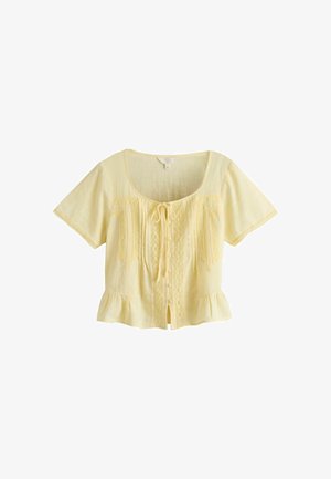 Next, REGULAR FIT - LACE DETAIL SHORT SLEEVE BLOUSE . - Camicetta - yellow