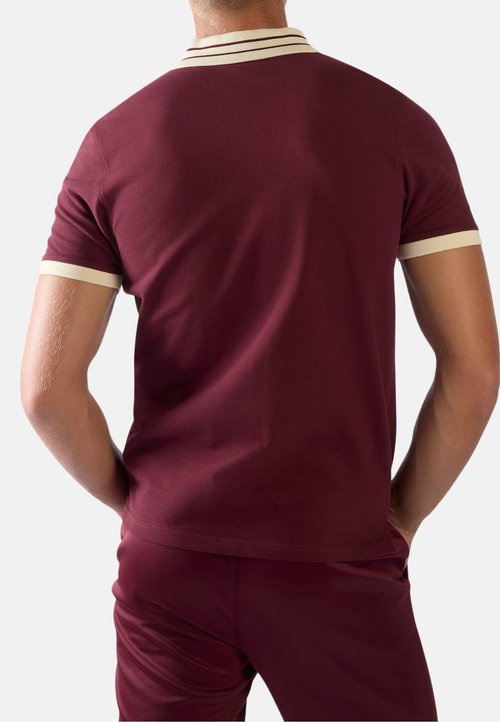 Reebok HERITAGE PANELLED PIQUE POLO SHIRT-RED. - Polo shirt - red velvet linen — photo 2
