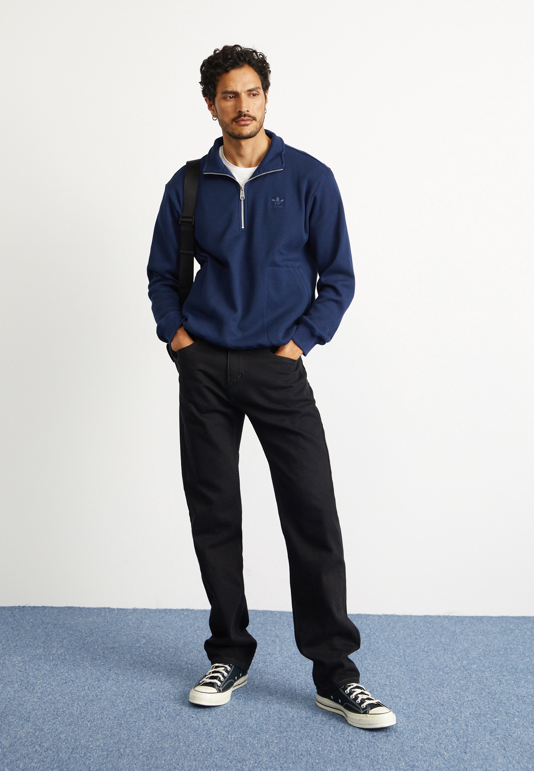 adidas Originals TREFOIL ESSENTIALS WAFFLE 1/2 ZIP