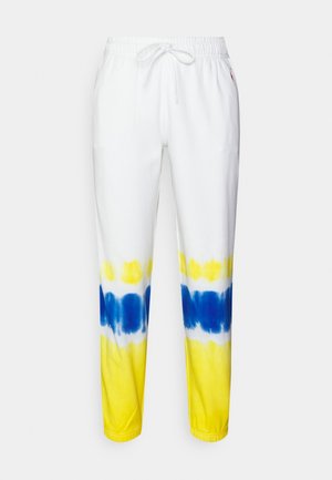 TIE-DYE FRENCH TERRY JOGGER - Teplákové kalhoty - white/yellow