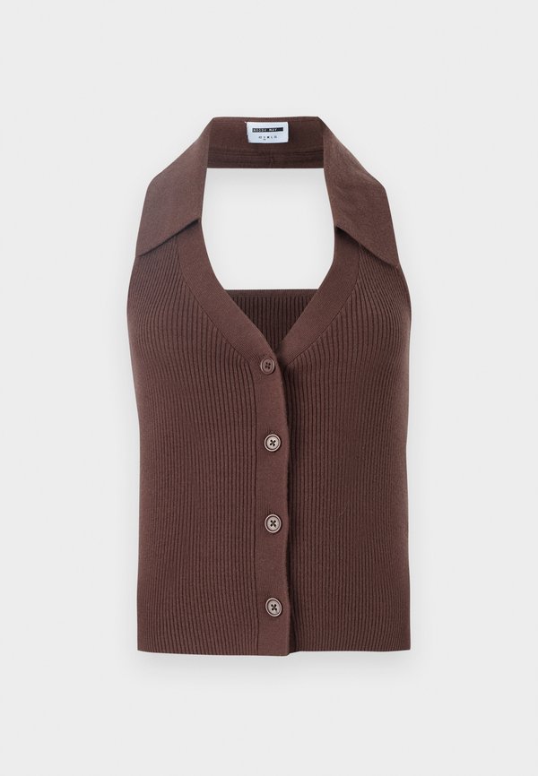 NMHALSEY HALTERNECK  - Waistcoat - french roast3