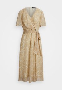 Lauren Ralph Lauren FILSEE SHORT SLEEVE DAY DRESS - Kasdienė suknelė - cream/tan