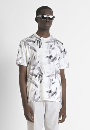 FIT WITH MATT FOAM LOGO - Print T-shirt - cream