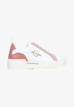 Baskets basses - bianco nude fard