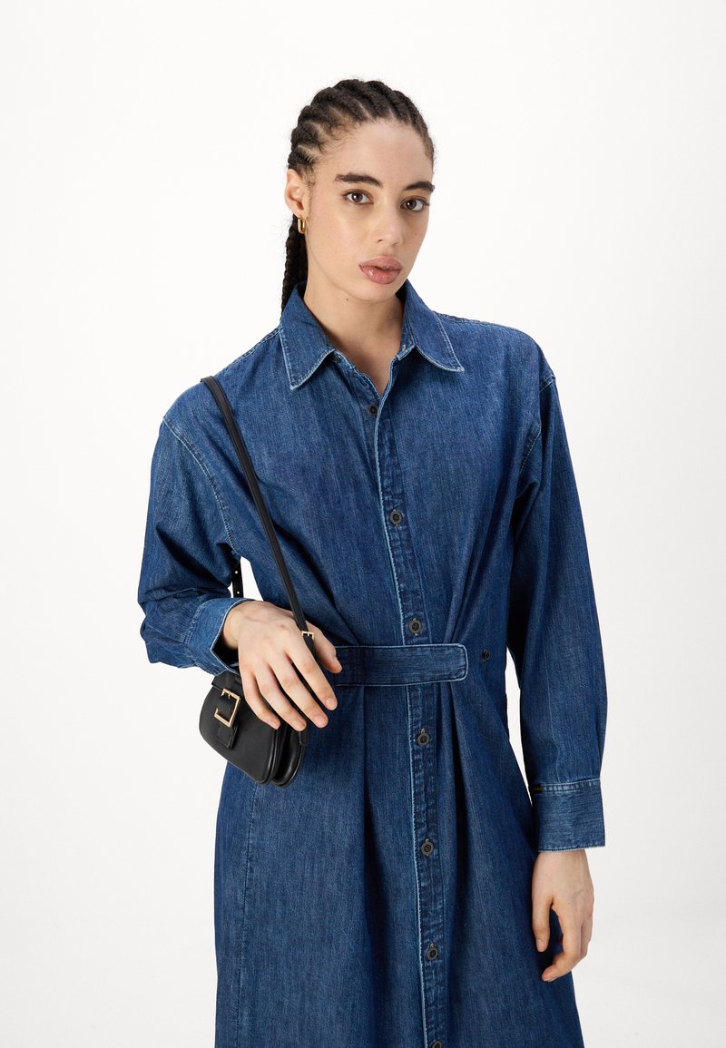 g star denim shirt dress G-Star Denim long sleeve dress Blue