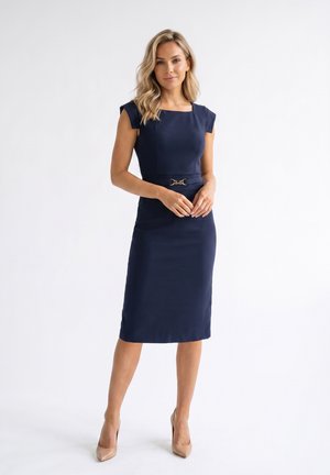 Anna Field by Zalando, FOLDED NECKLINE - Robe fourreau - navy