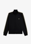 CONTRAST TAPE - Sweat zippé - black/champagne