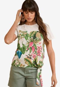 Non sélectionné, ivory tropical tie side
