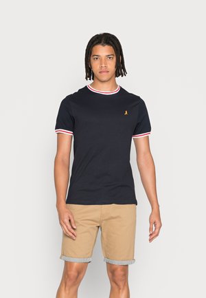 EMBRYO - T-shirts med print - navy/optic white/red