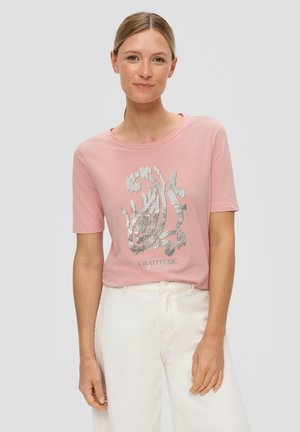 s.Oliver STRETCH - T-Shirt print - pfirsich