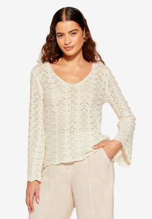 FLUTE SLEEVE REGULAR FIT - Pullover - ivory white