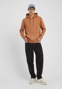 BZB UNI LOURD - Sweat à capuche - pêche