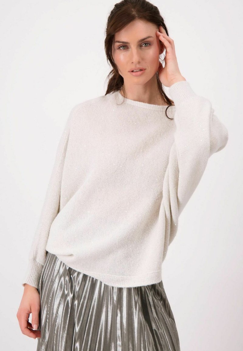 Monari MIT FLEDERMAUSÄRMEL - Strickpullover - beige
