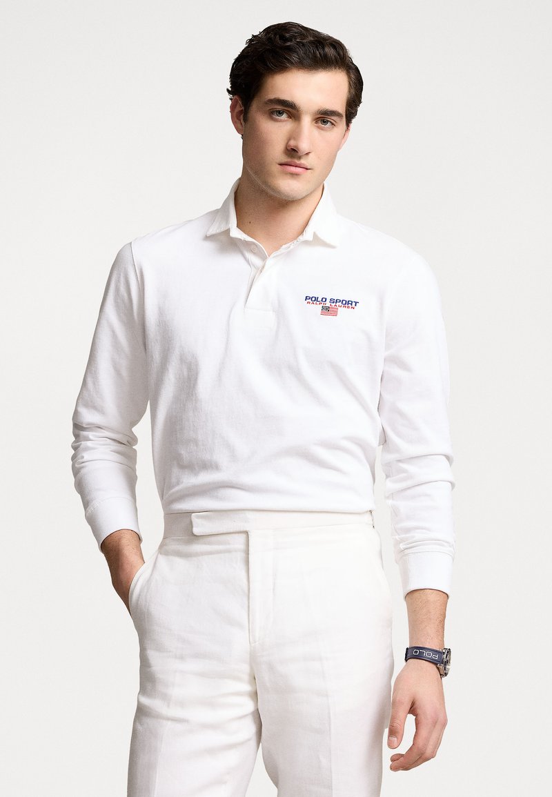 Polo Ralph Lauren CLASSIC FIT POLO SPORT RUGBY SHIRT UNISEX - Top s dlhým rukávom - white