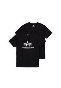 2 PACK - T-Shirt print - black/black