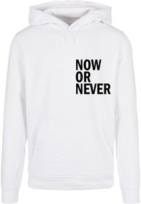 Merchcode NOW OR NEVER BASIC - Hoodie - white