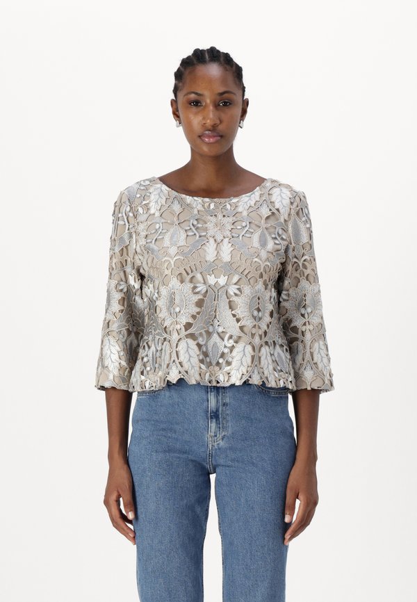 ABUTILONBBIGNARA BLOUSE - Blouse - silver beige
