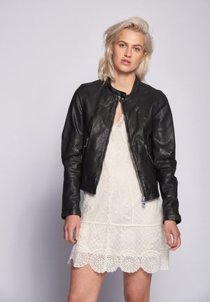 Lederjacke - black