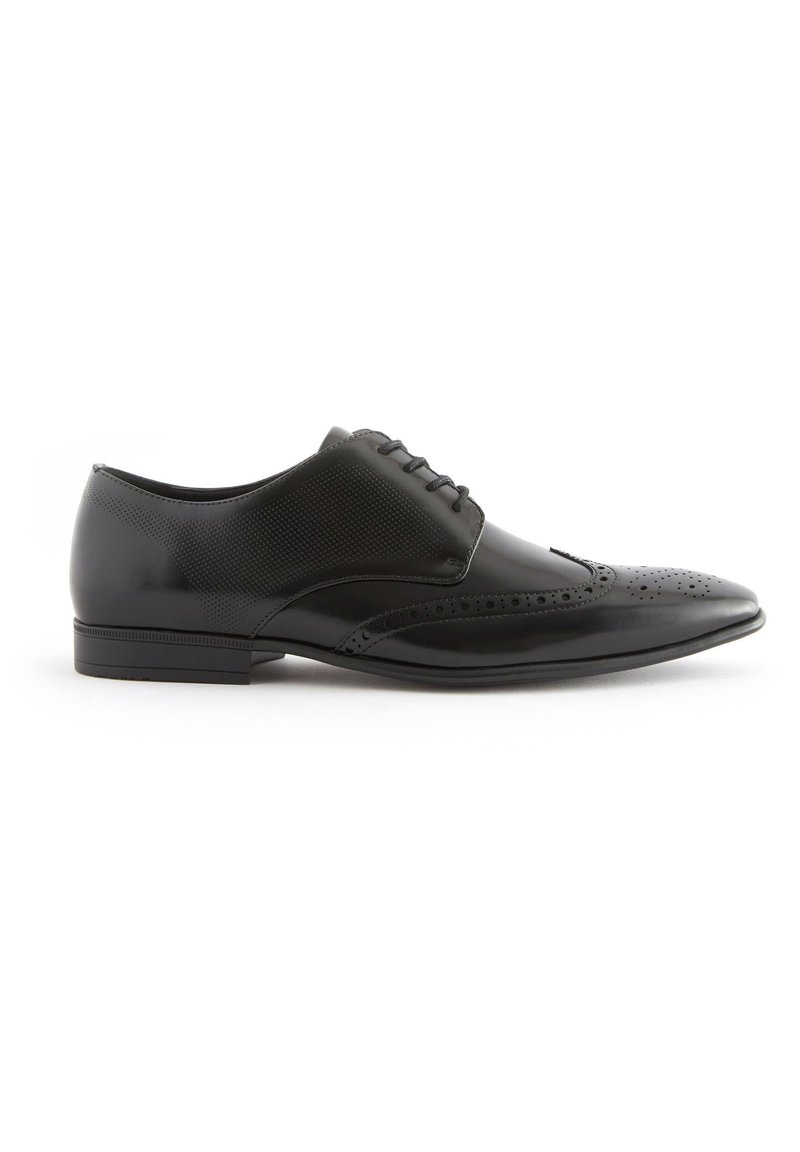 Next - HIGH SHINE BROGUES - Eleganta snörskor - black, Förstora