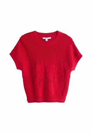 Next REGULAR FIT-FLORAL SHORT SLEEVE - Print T-shirt - red