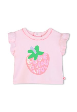 À MANCHES COURTES - T-shirt imprimé - baby pink
