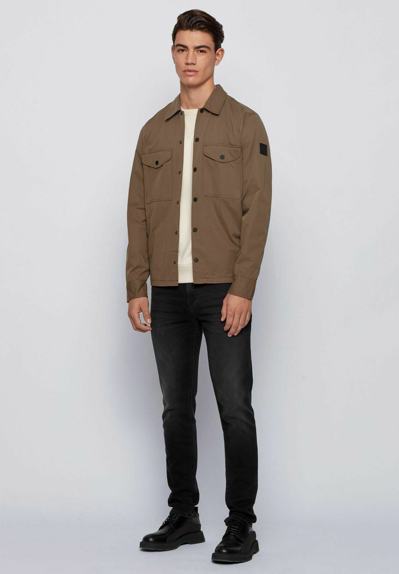 boss walkup sweatshirt khaki