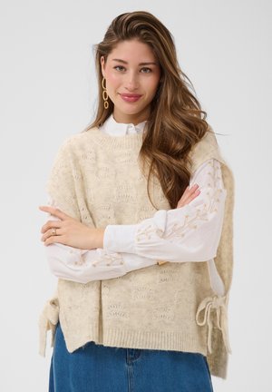 Cream, CRHAGGIE SLIPOVER - Chaleco - bleached sand melange