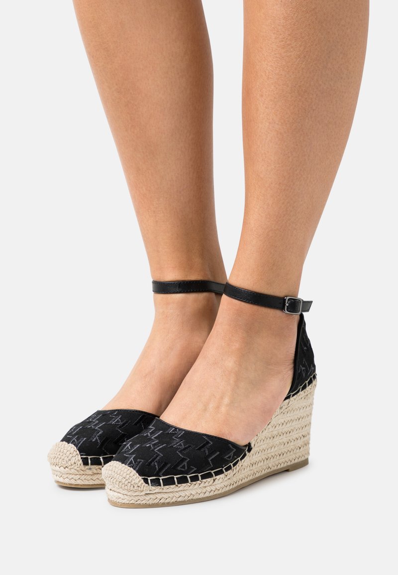 KARL LAGERFELD KAMINI MID EMBRO ANKLE LOOP - Saltos plataforma - black