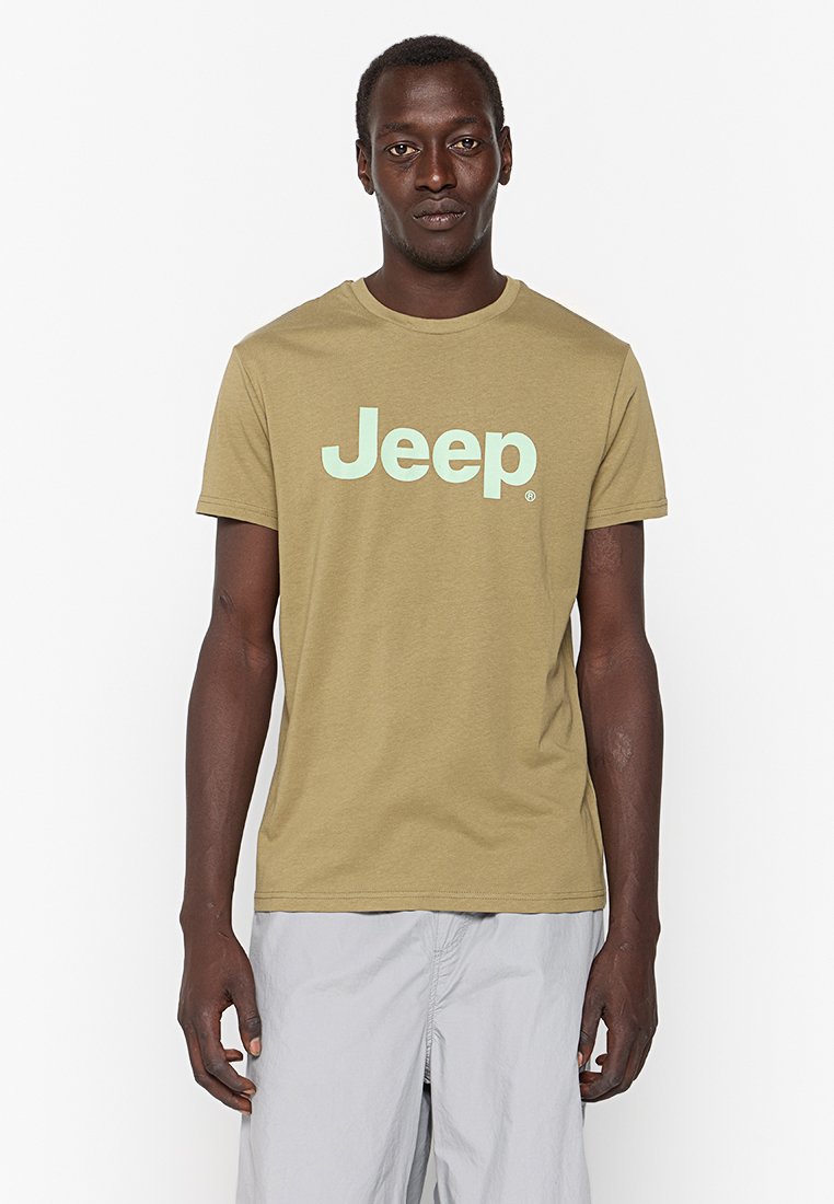 Jeep T-shirt print groen