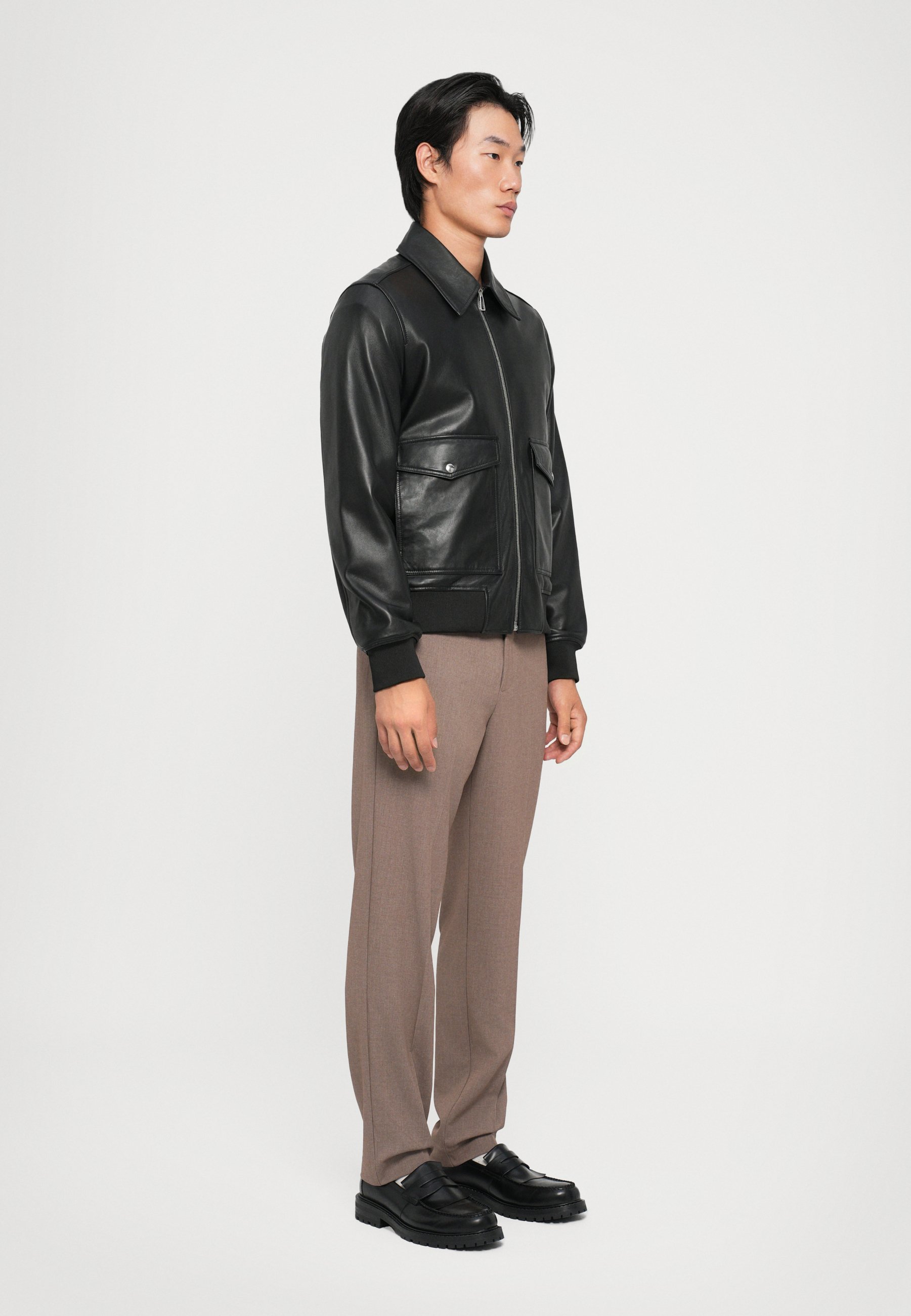 PS Paul Smith JACKET - Leather jacket - black - Zalando.co.uk