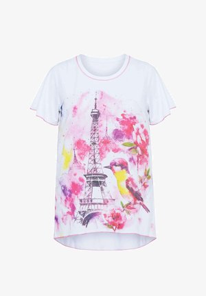 MIAMODA, T-SHIRT, A-LINIE, EIFFELTURM-MOTIV, HALBARM - Camiseta estampada - snow white
