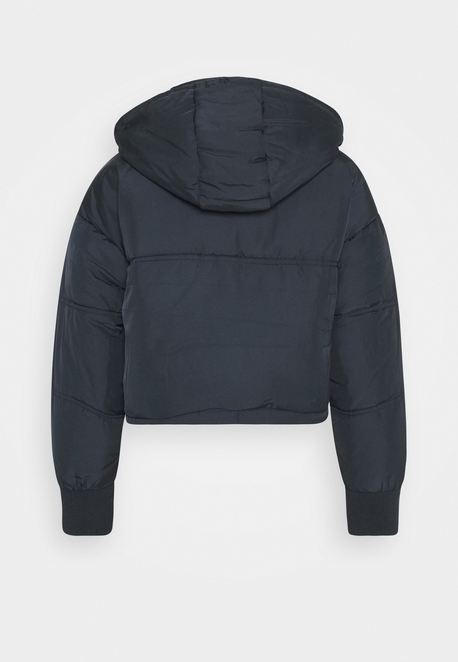 cropped hooded puffer