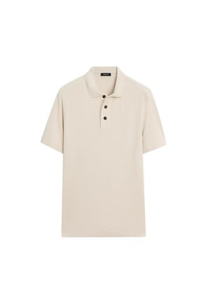 Massimo Dutti, PIQUÉ 100% COTTON POLO SHIRT - Polo - sand
