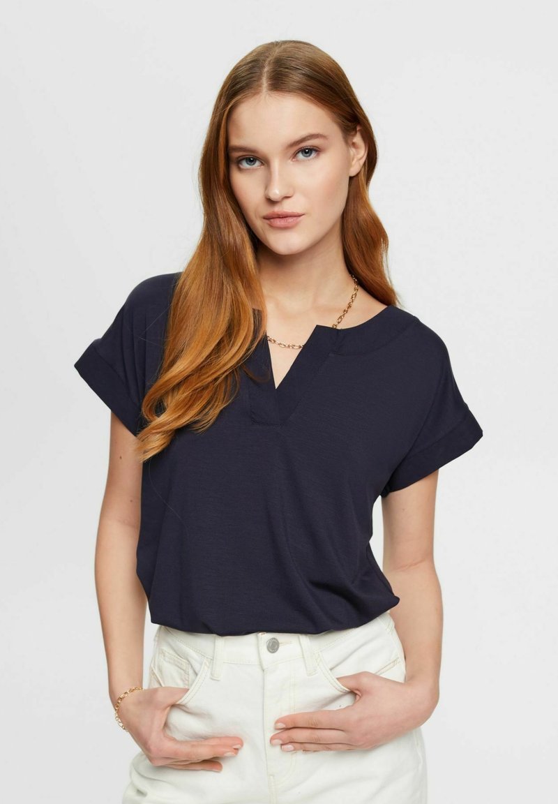 T-Shirt Femme ESPRIT - Coupe Classique Confortable En Coton Élasthanne
