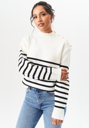 GINI LONDON STRIPE - Jumper - off-white