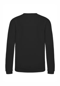 Sort sweatshirt med lange ærmer, rund hals og elastiske manchetter. Glat tekstur, flade syninger og ingen synlige logoer eller mønstre.