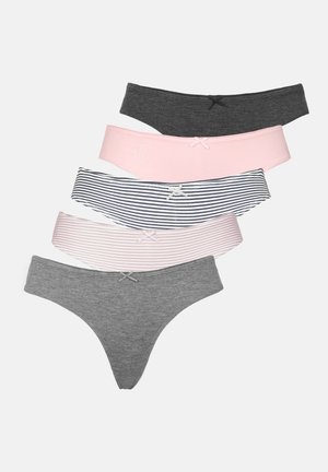 5 PACK - Slip - grey/beige stripe solid mix